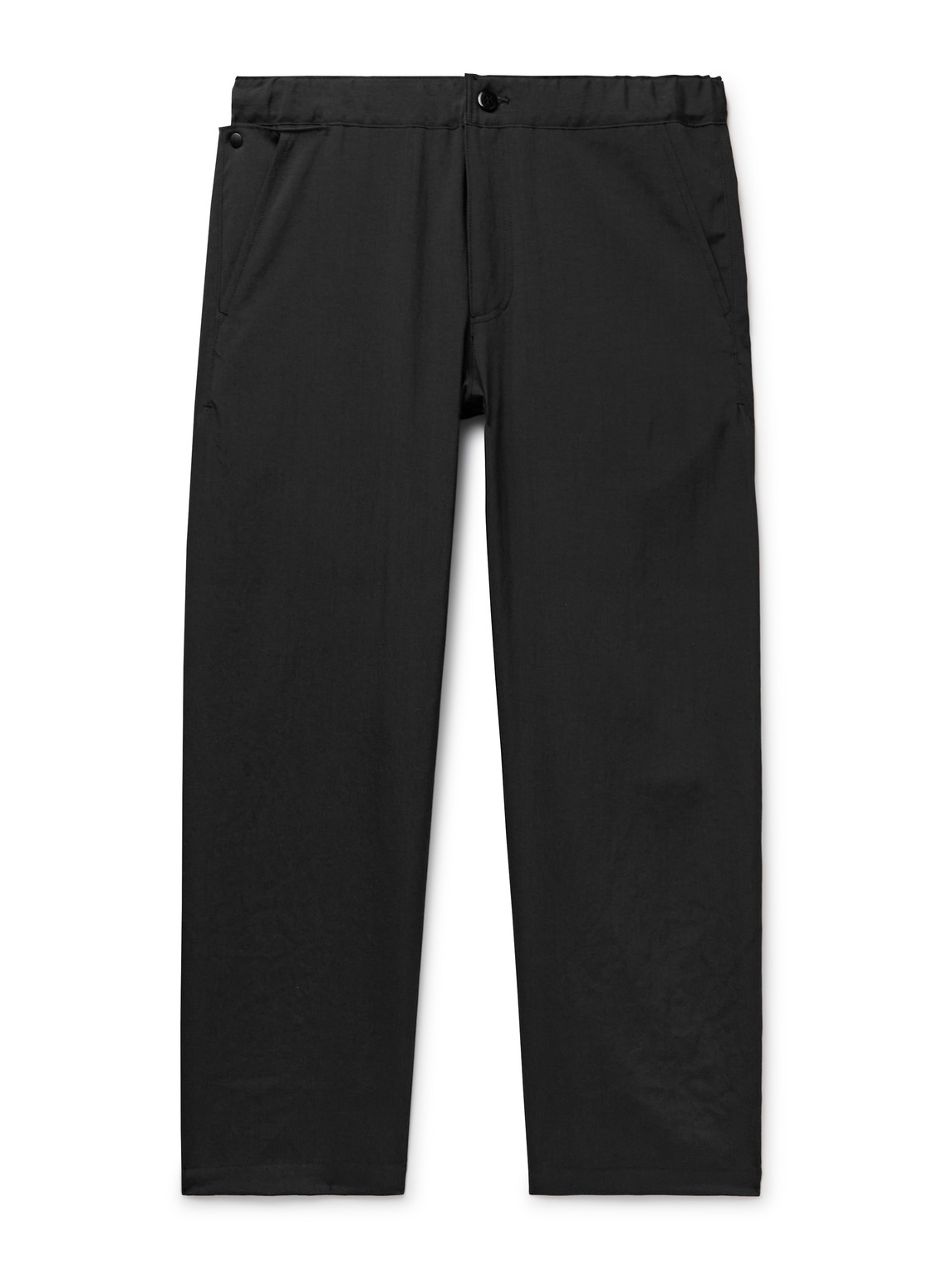 Straight-Leg Cropped Woven Trousers
