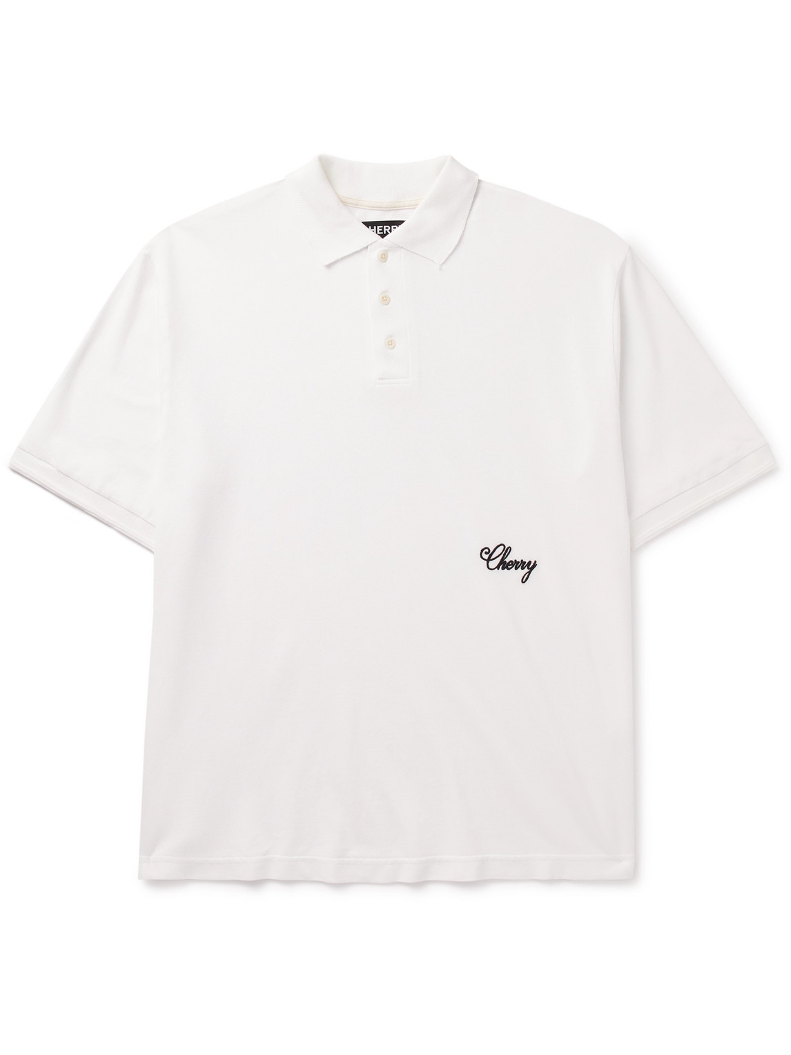Logo-Embroidered Washed Cotton-Piqué Polo Shirt