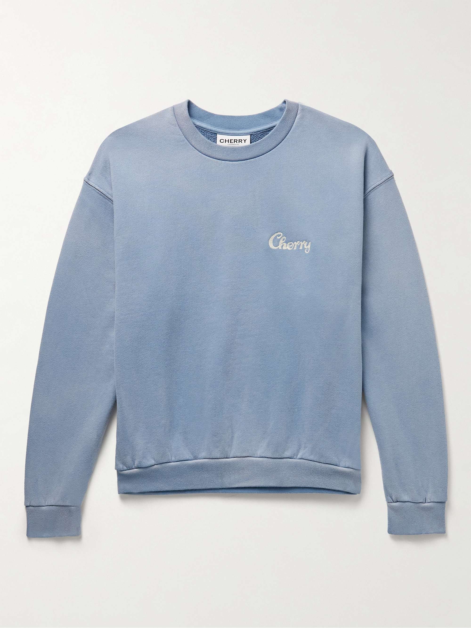 CHERRY LOS ANGELES Logo-Embroidered Cotton-Jersey Sweatshirt for Men ...