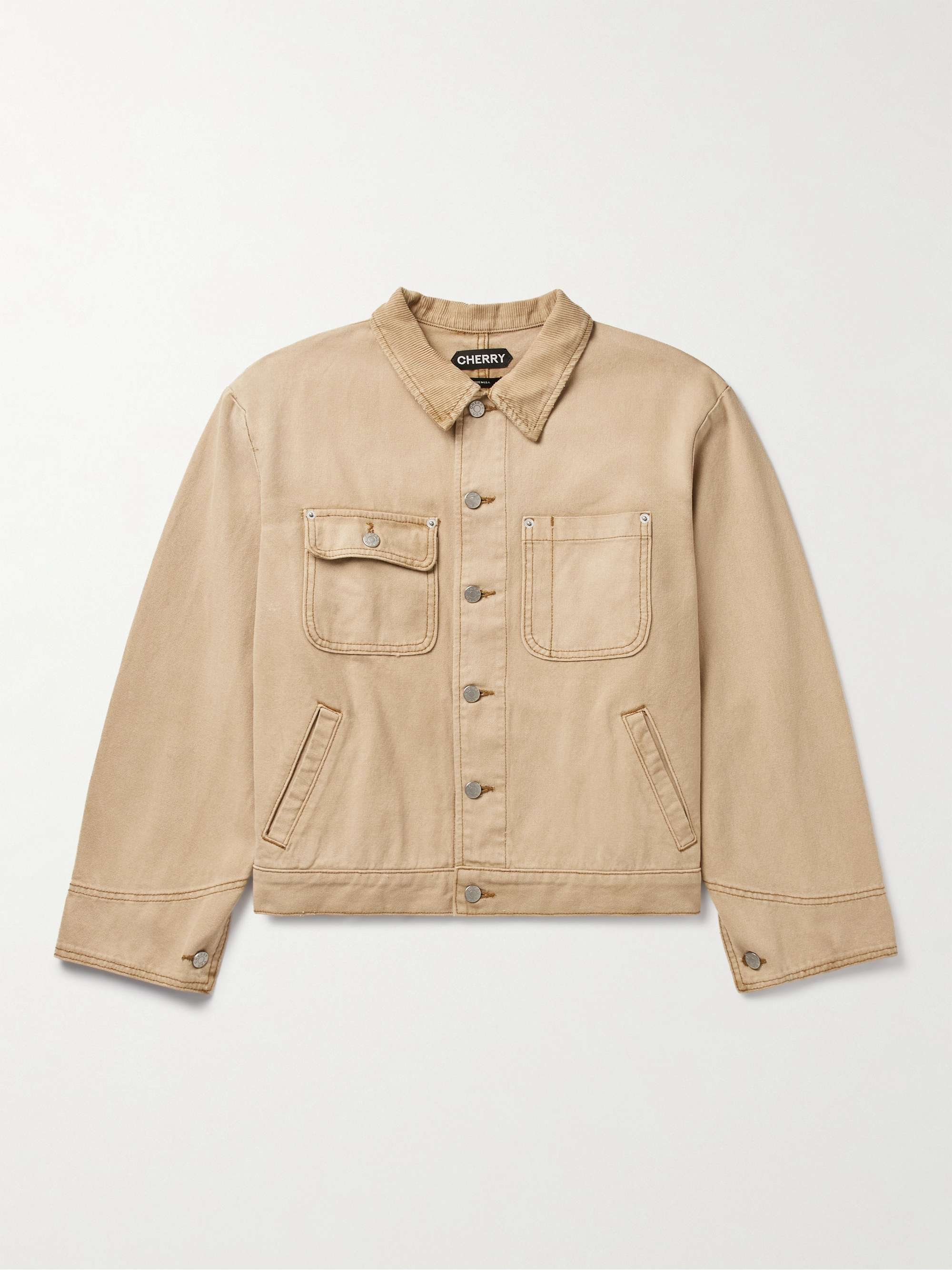 CHERRY LOS ANGELES Corduroy-Trimmed Cotton-Canvas Jacket for Men | MR ...