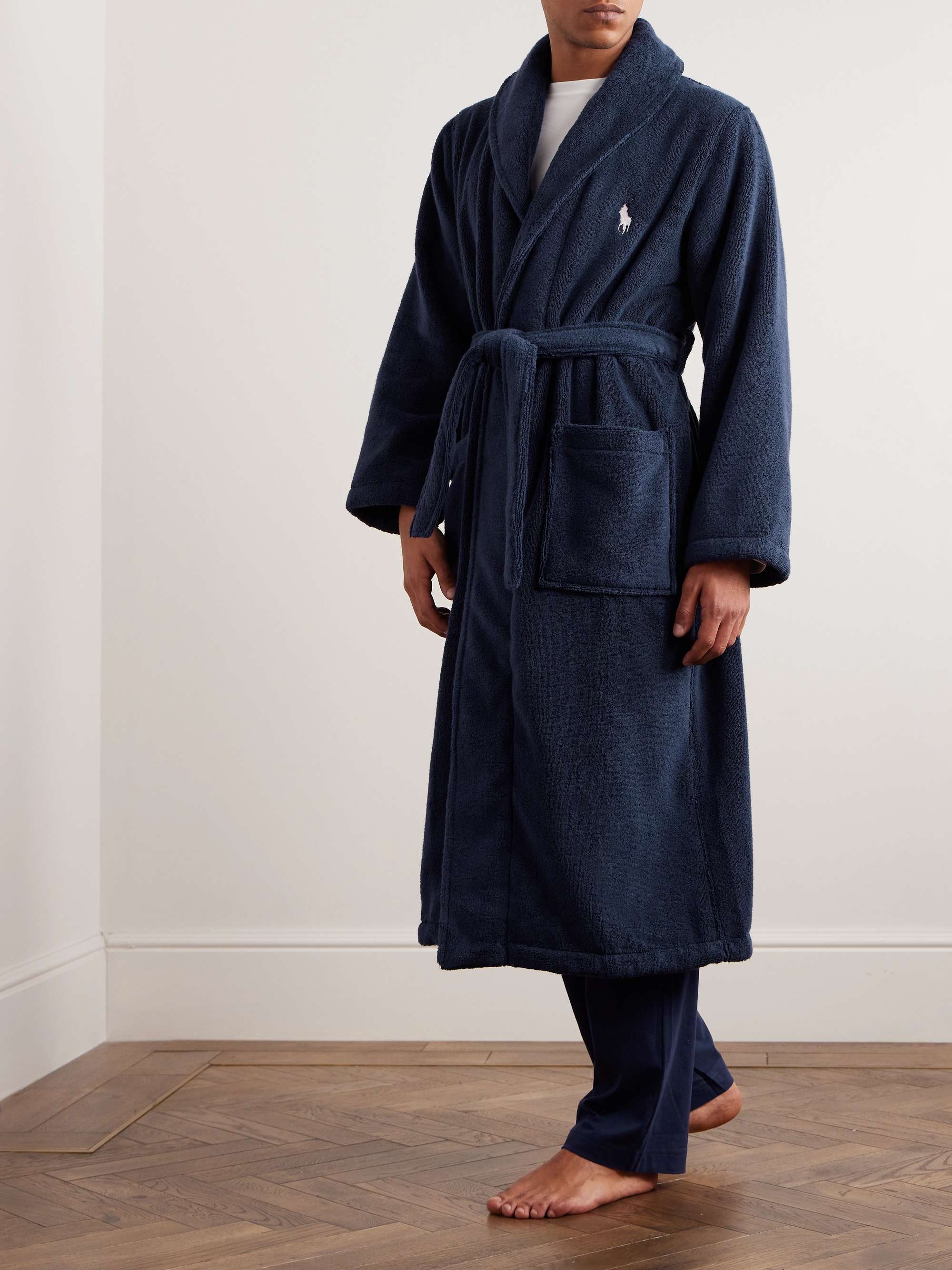 POLO RALPH LAUREN Logo-Embroidered Cotton-Terry Robe for Men | MR PORTER