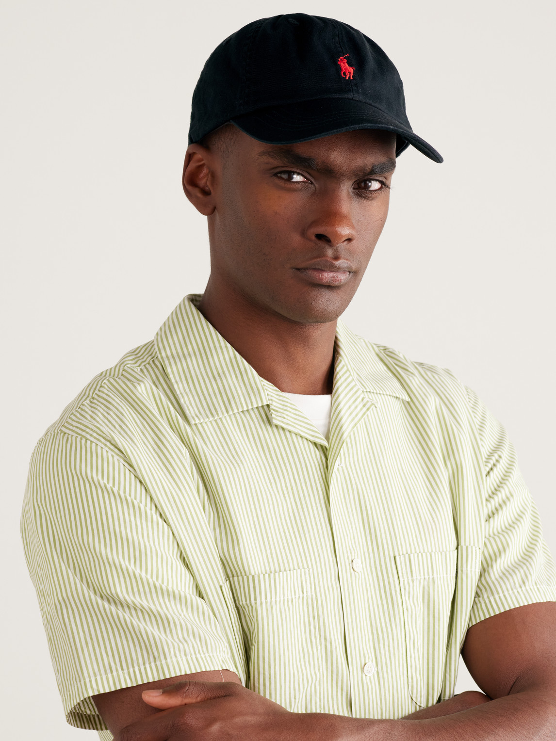 POLO RALPH LAUREN LOGO-EMBROIDERED COTTON-TWILL BASEBALL CAP