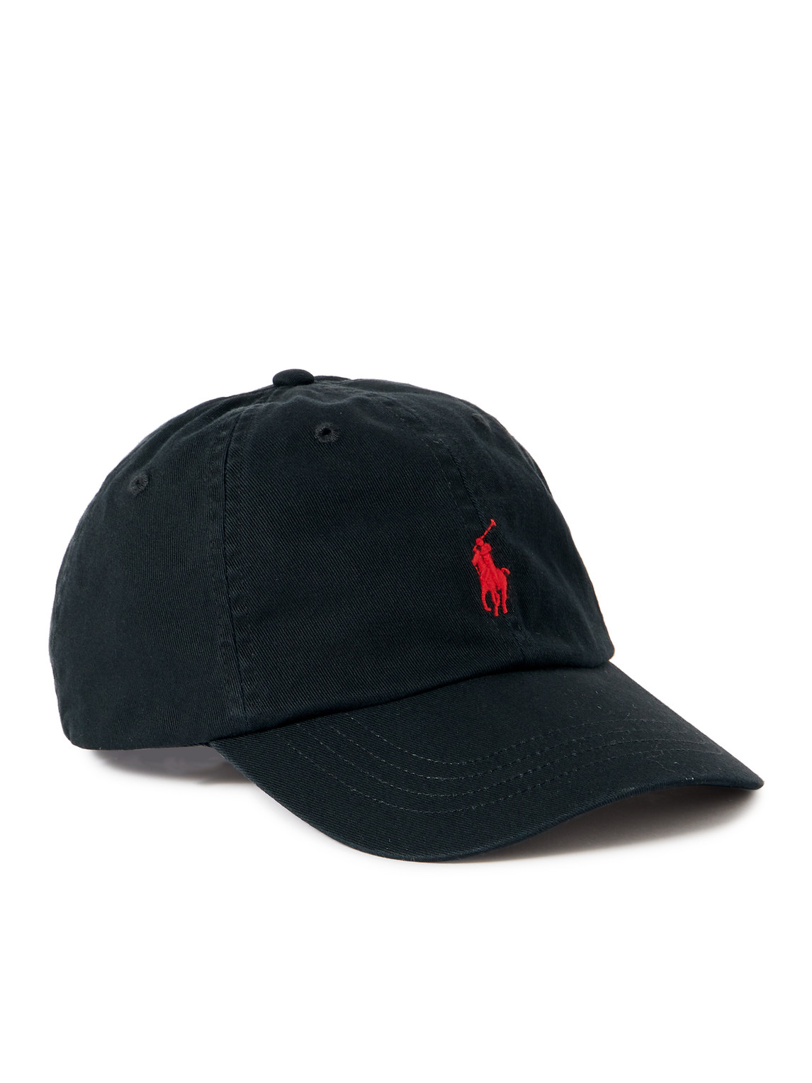 Polo Ralph Lauren Logo-embroidered Cotton-twill Baseball Cap In Black