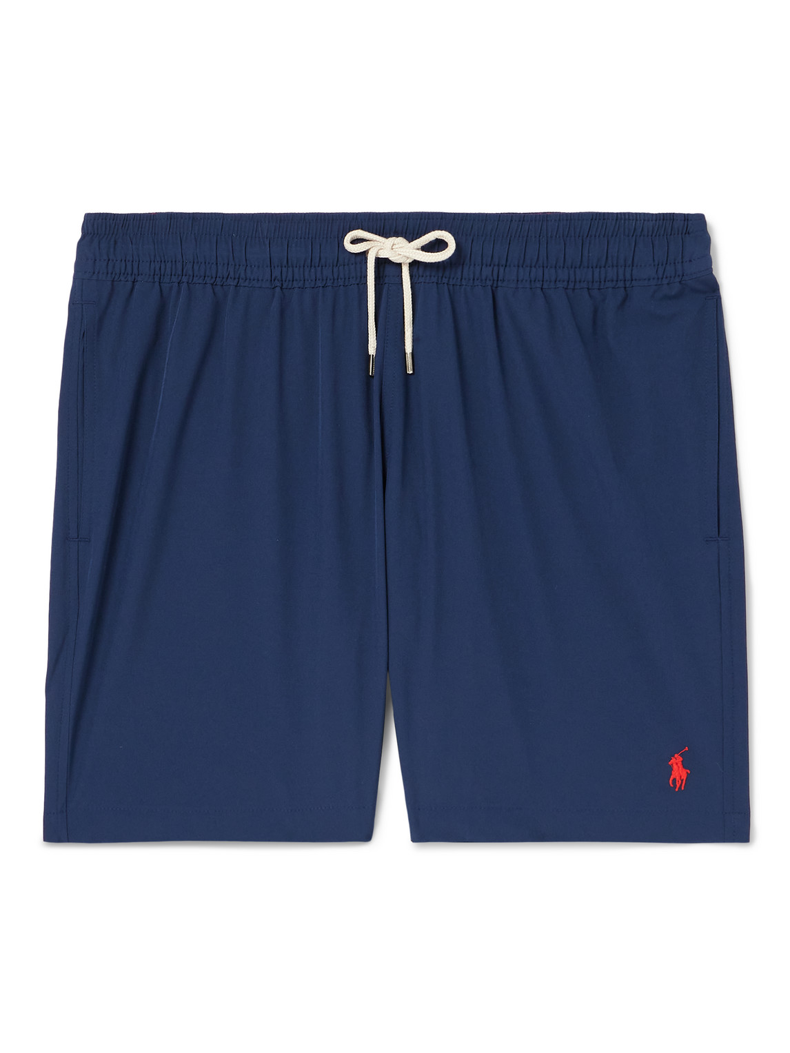Polo Ralph Lauren Traveler Straight-leg Mid-length Swim Shorts In Blue