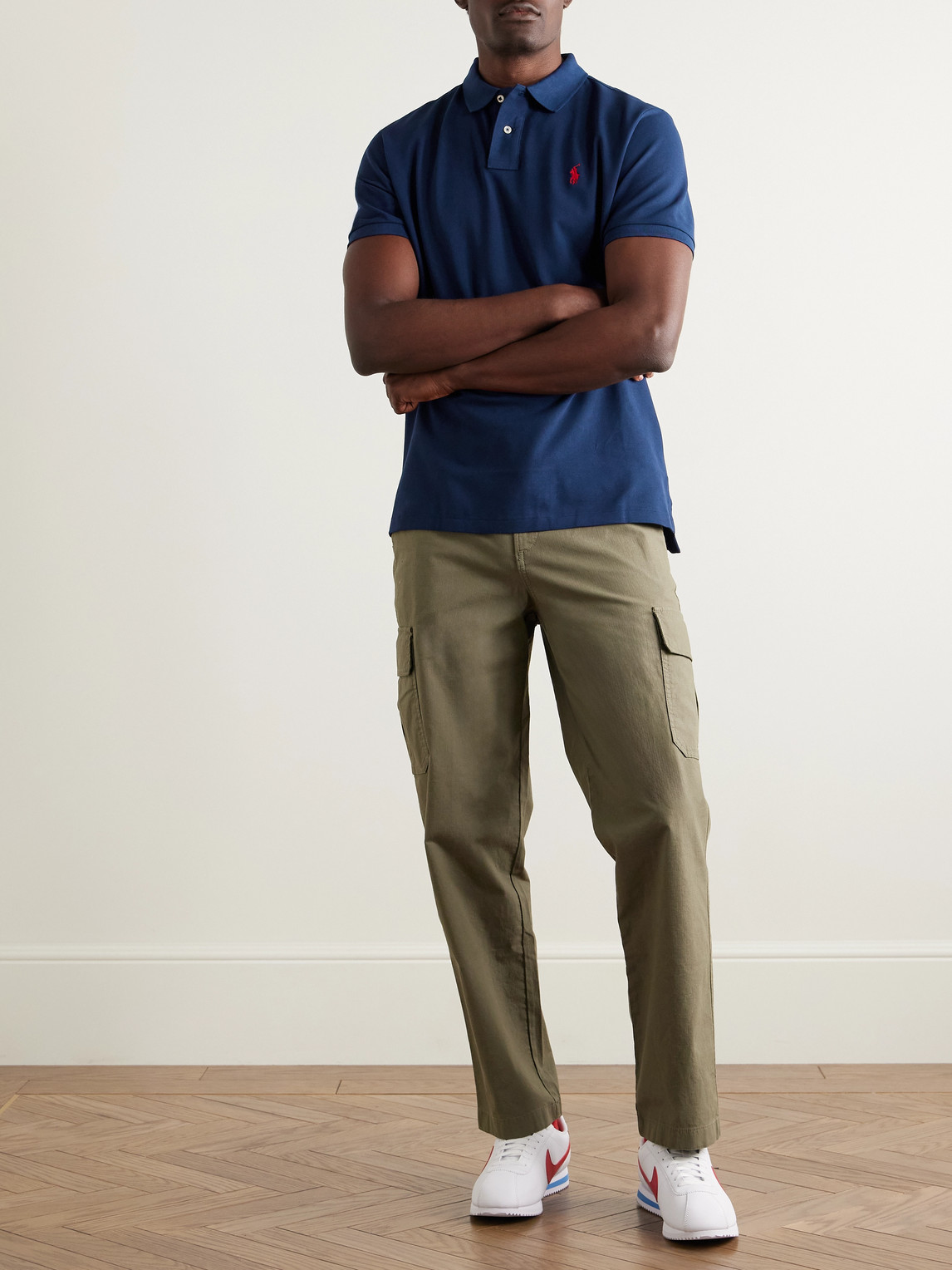 Polo Ralph Lauren Cotton Polo Shirt With Embroidered Logo In Blue