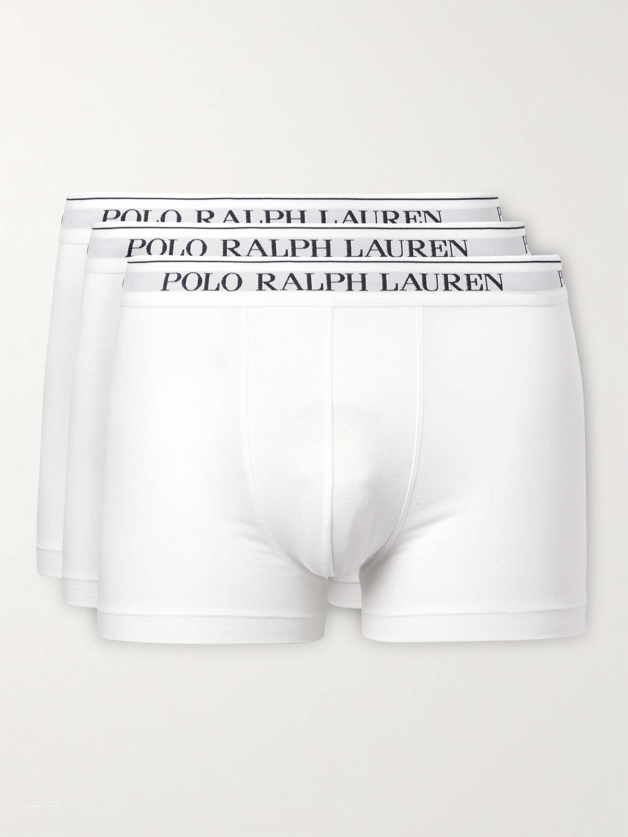 POLO RALPH LAUREN Three-Pack Stretch-Cotton Boxer Briefs for Men