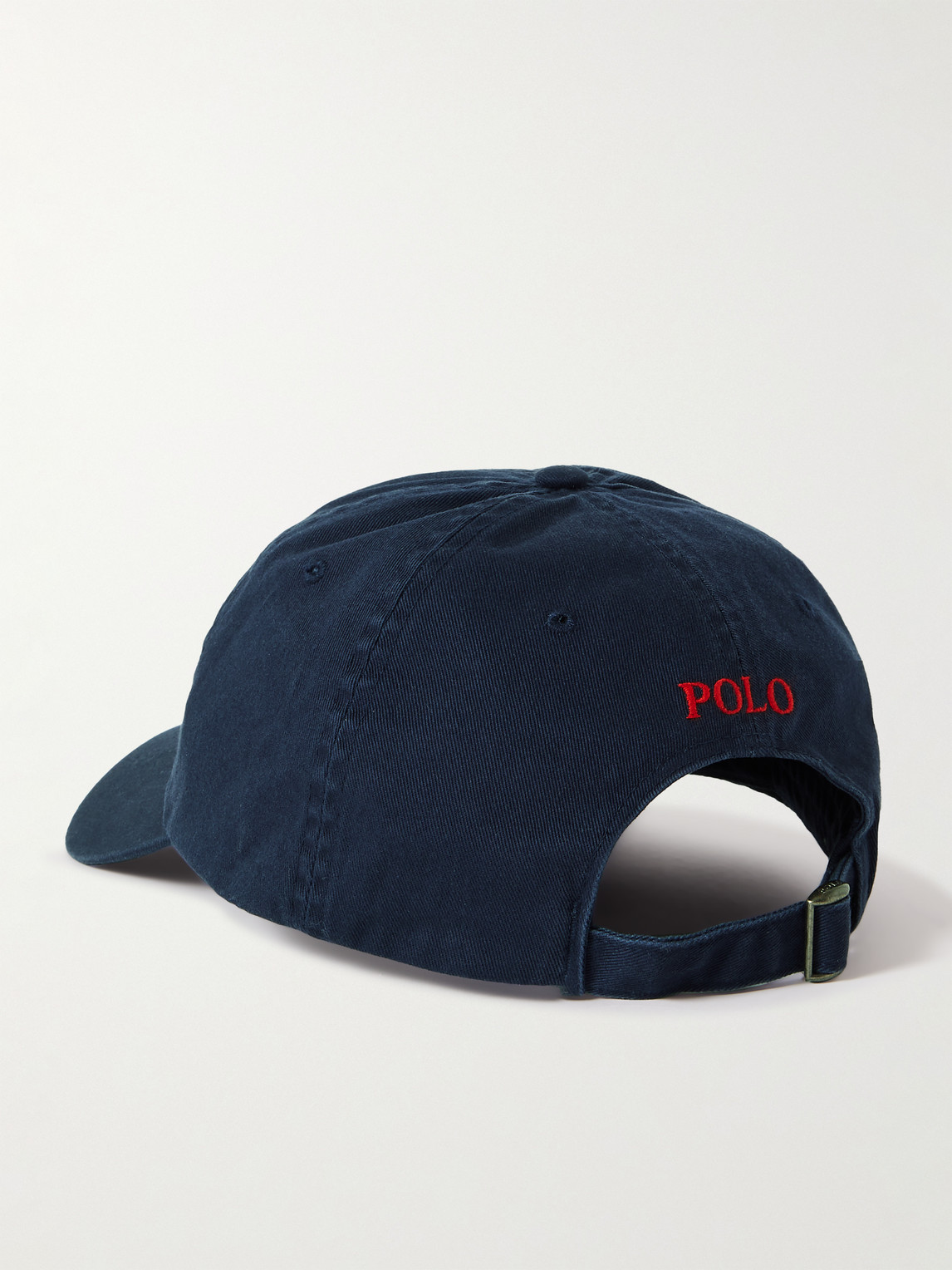 Shop Polo Ralph Lauren Logo-embroidered Cotton-twill Baseball Cap In Blue