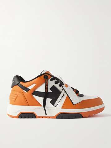 OFF-WHITE Out of Office Leather Sneakers