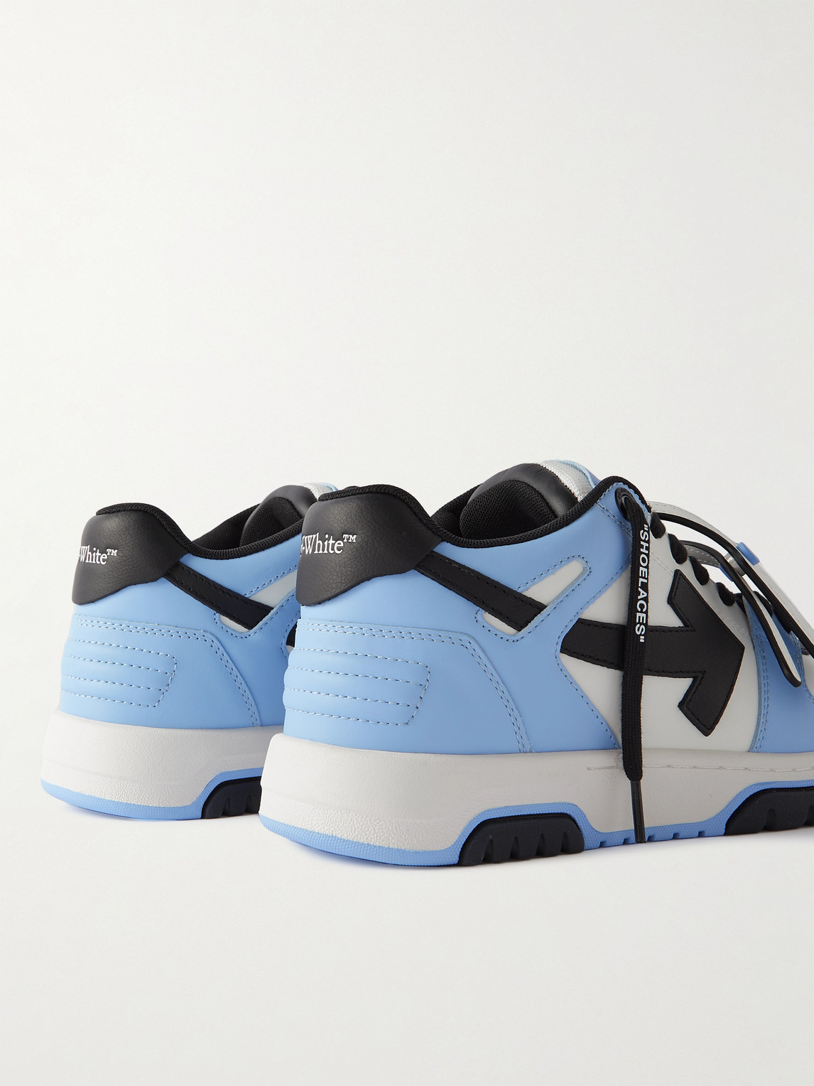 Shop Off-white Out Of Office Leather Sneakers In Blue