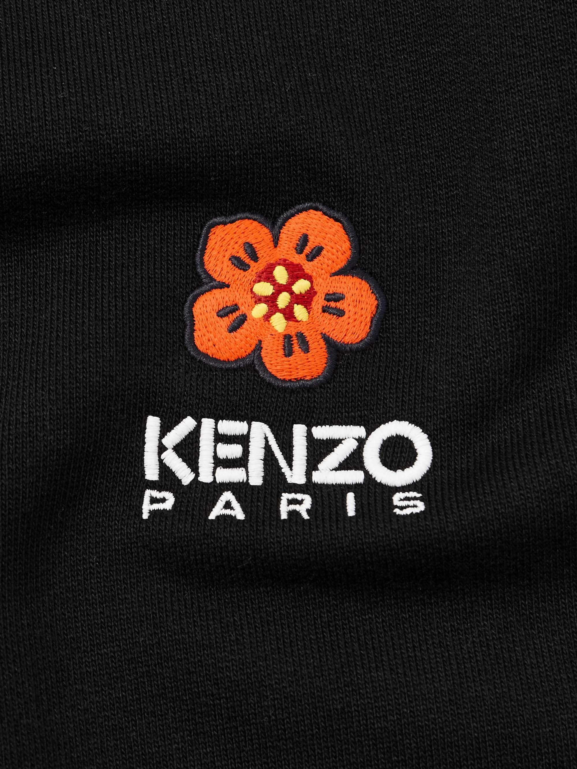 KENZO Logo-Embroidered Cotton-Jersey Sweatshirt