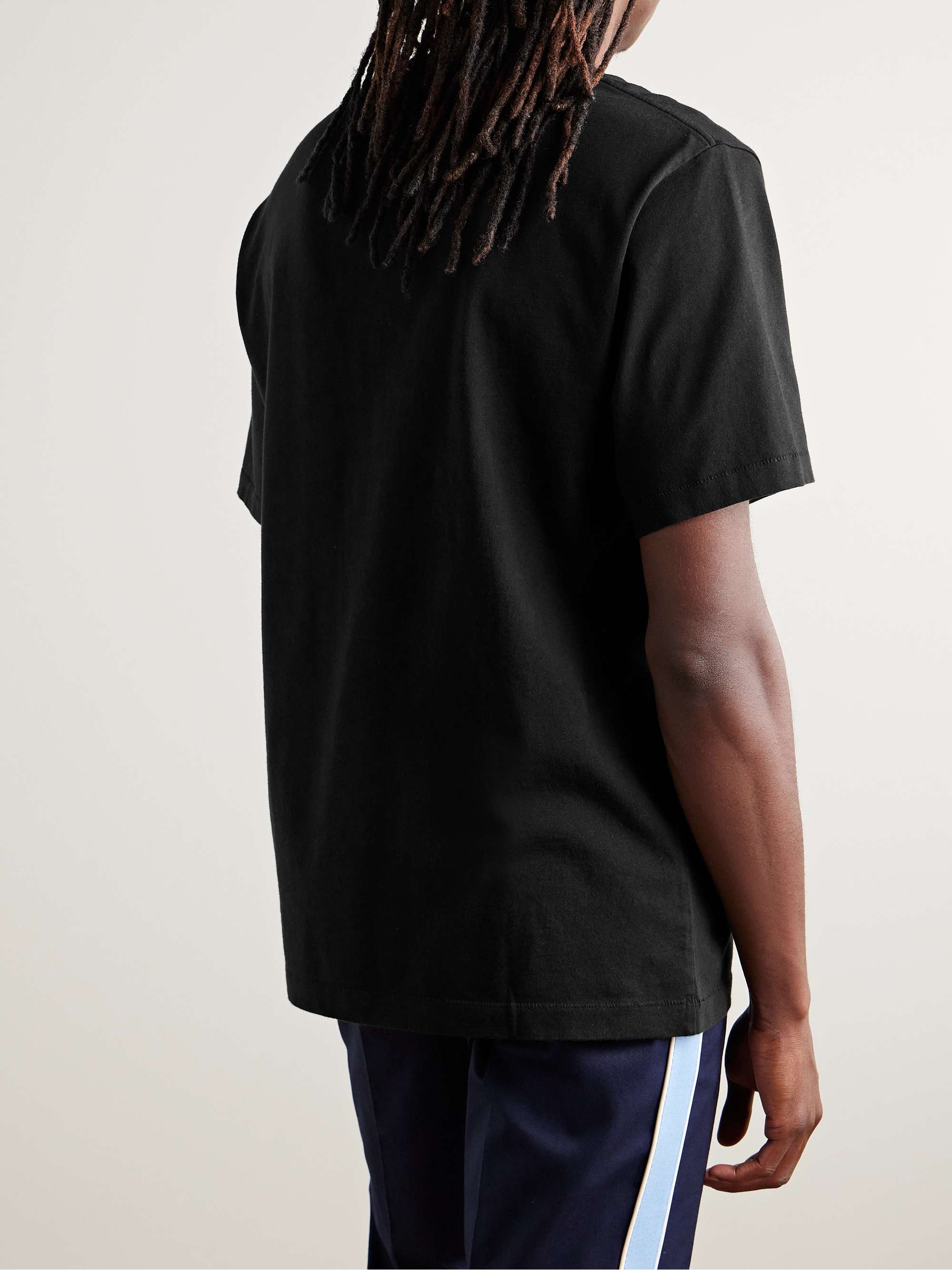 KENZO Appliquéd Logo-Embroidered Cotton-Jersey T-Shirt for Men | MR PORTER