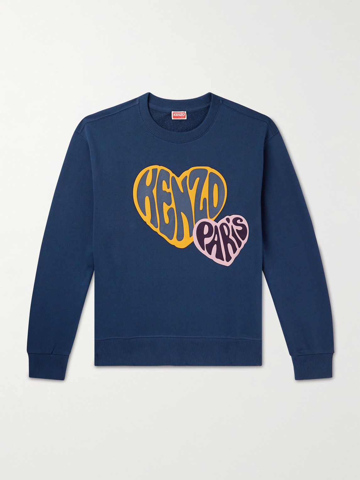 Kenzo Hearts Classic Sweatshirt In Blue