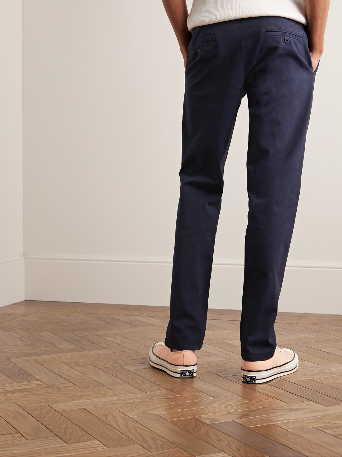 Fallon Straight-Leg Cotton-Blend Twill Trousers