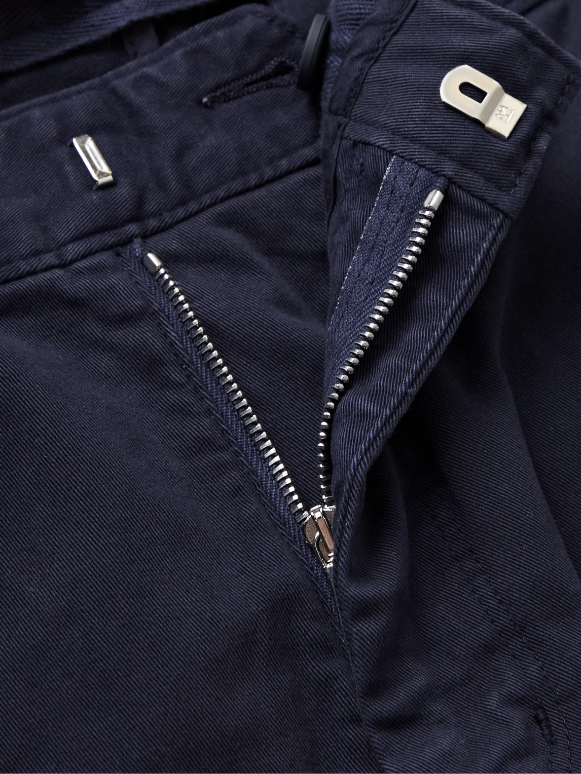 Fallon Straight-Leg Cotton-Blend Twill Trousers