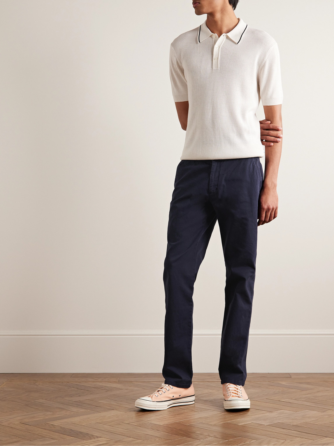 Fallon Straight-Leg Cotton-Blend Twill Trousers — 2
