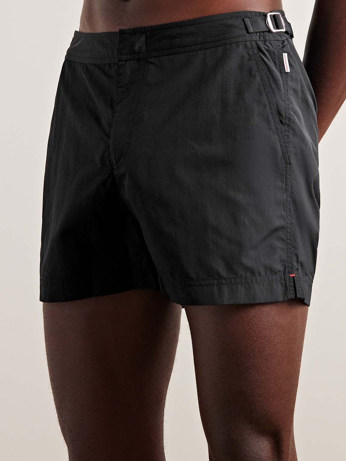 Shop Orlebar Brown Setter Slim-fit Short-length Swim Shorts In Black