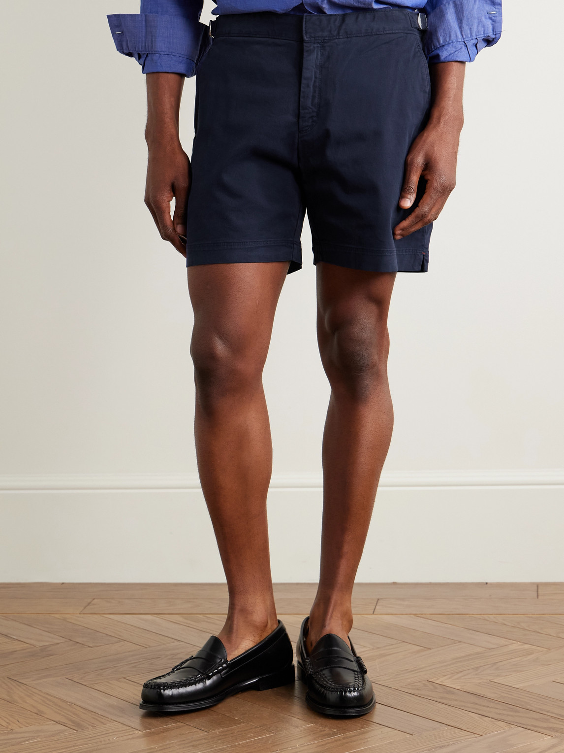 Bulldog Slim-Fit Straight-Leg Stretch-Cotton Twill Shorts