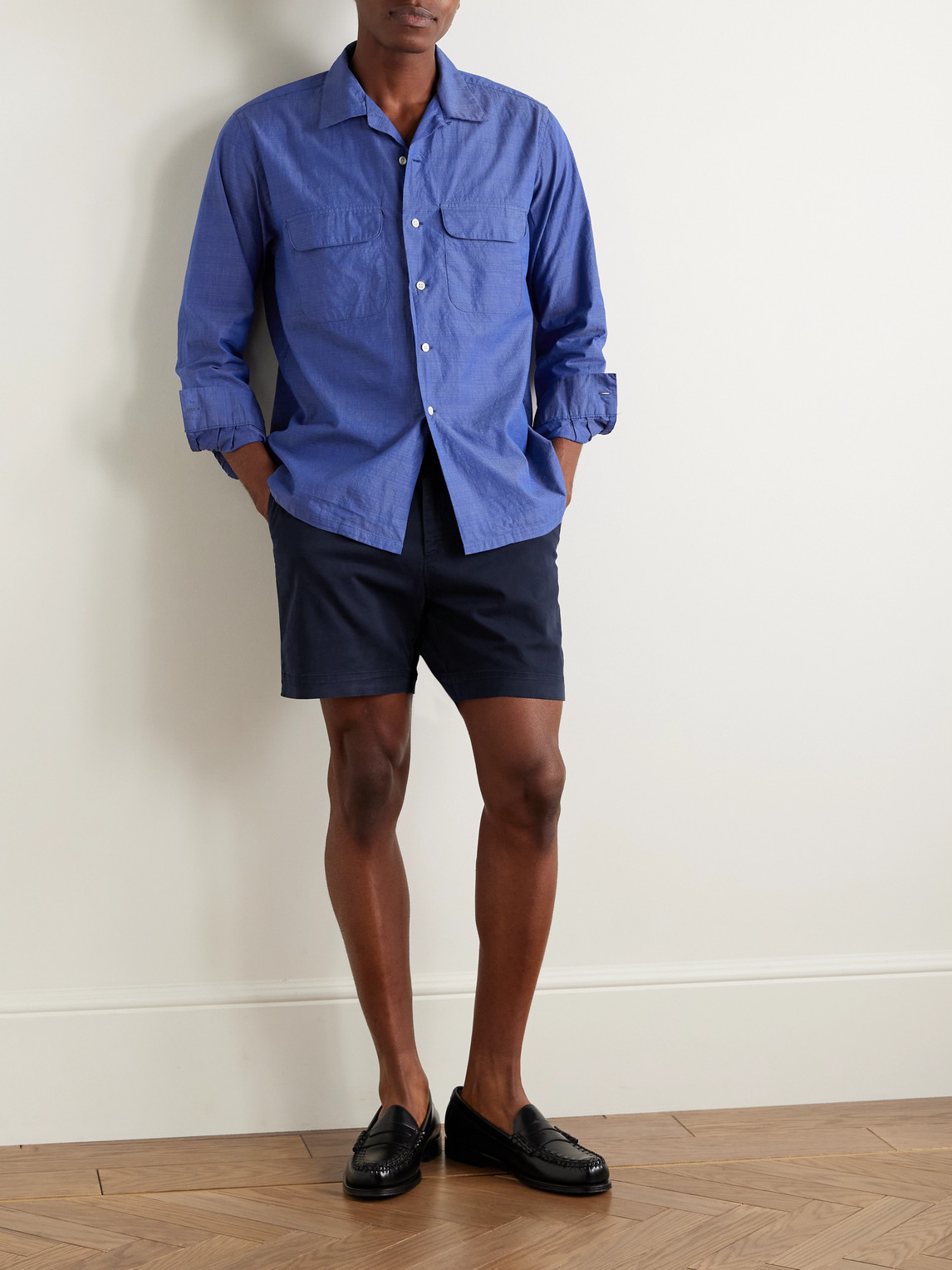 Bulldog Slim-Fit Straight-Leg Stretch-Cotton Twill Shorts