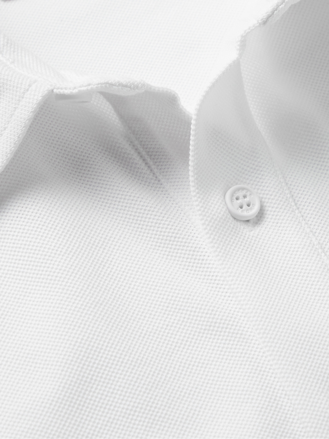 Shop Orlebar Brown Sebastian Slim-fit Cotton-piqué Polo Shirt In White