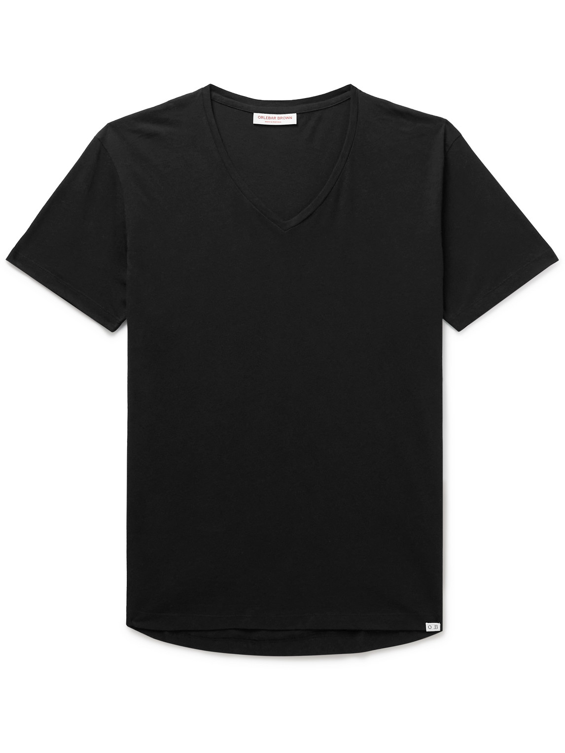 Orlebar Brown Ob-v Slim-fit Cotton-jersey T-shirt In Black