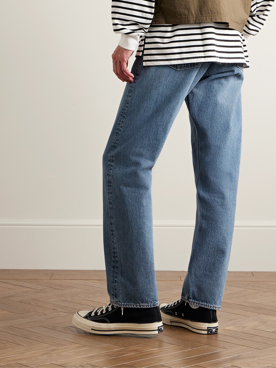 Shop Orslow 105 Straight-leg Jeans In Blue