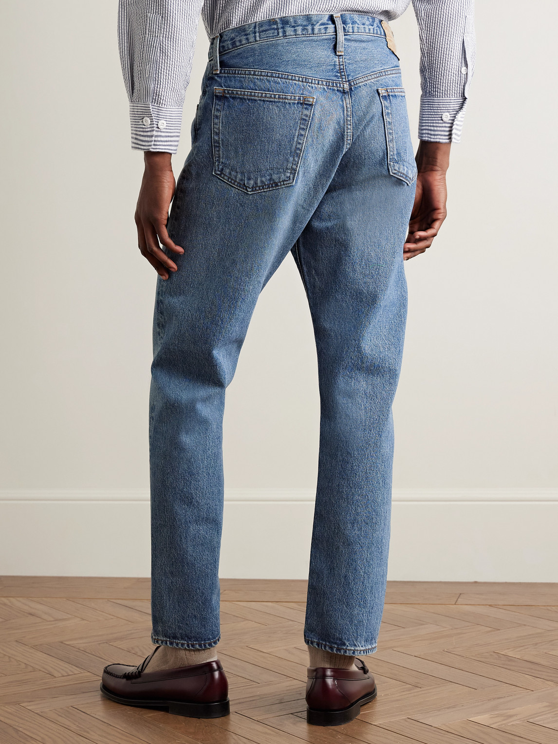 Shop Orslow 105 Straight-leg Jeans In Blue