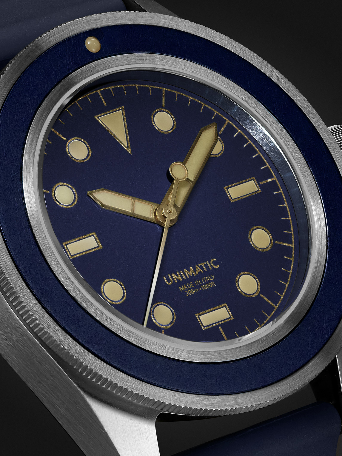 Shop Unimatic Model One Limited Edition Automatic 40mm Stainless Steel And Tpu Watch, Ref. No. U1s-8n In Blue