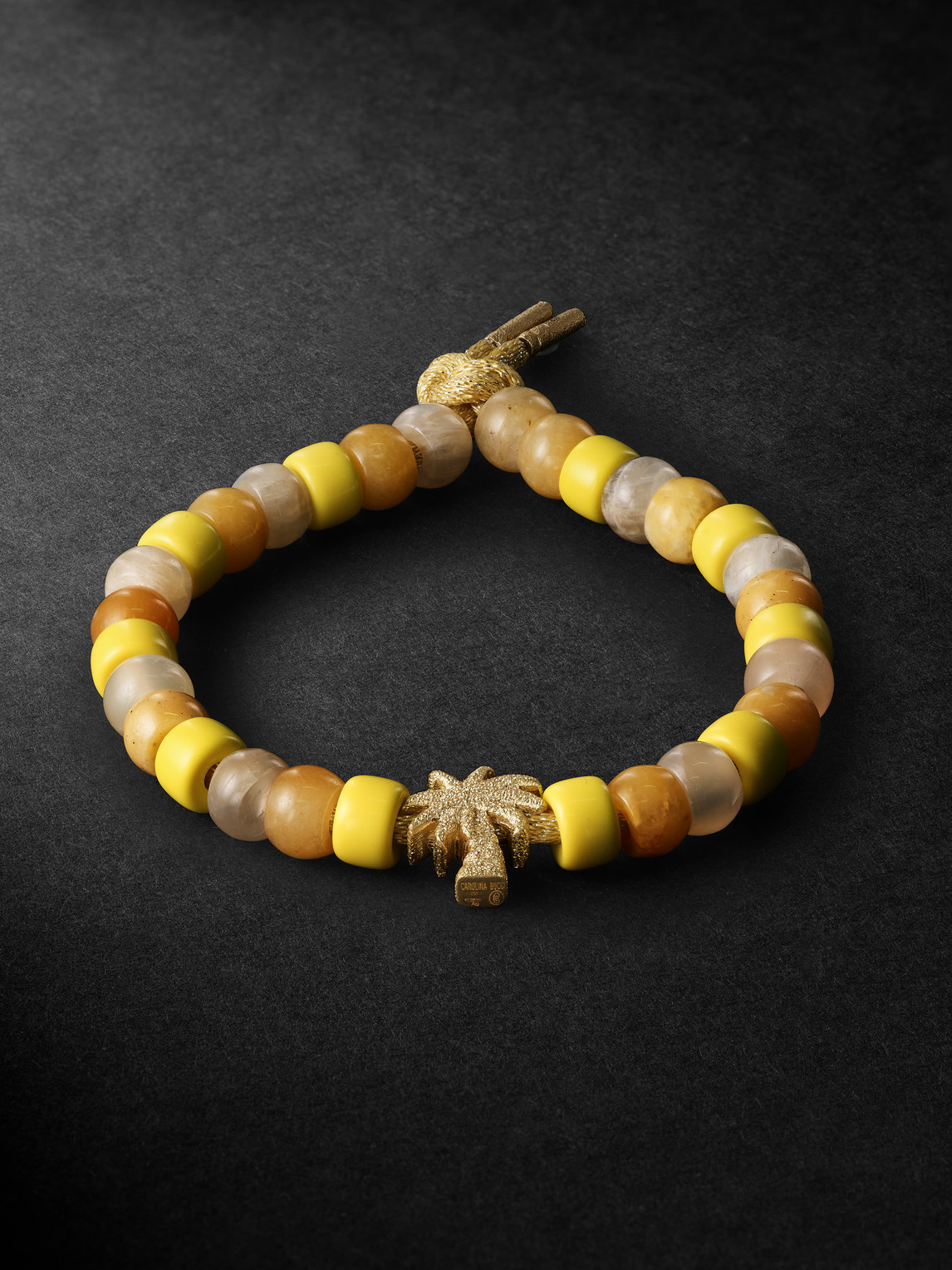 Carolina Bucci Travel Forte Beads Gold Multi-stone Bracelet In Yellow
