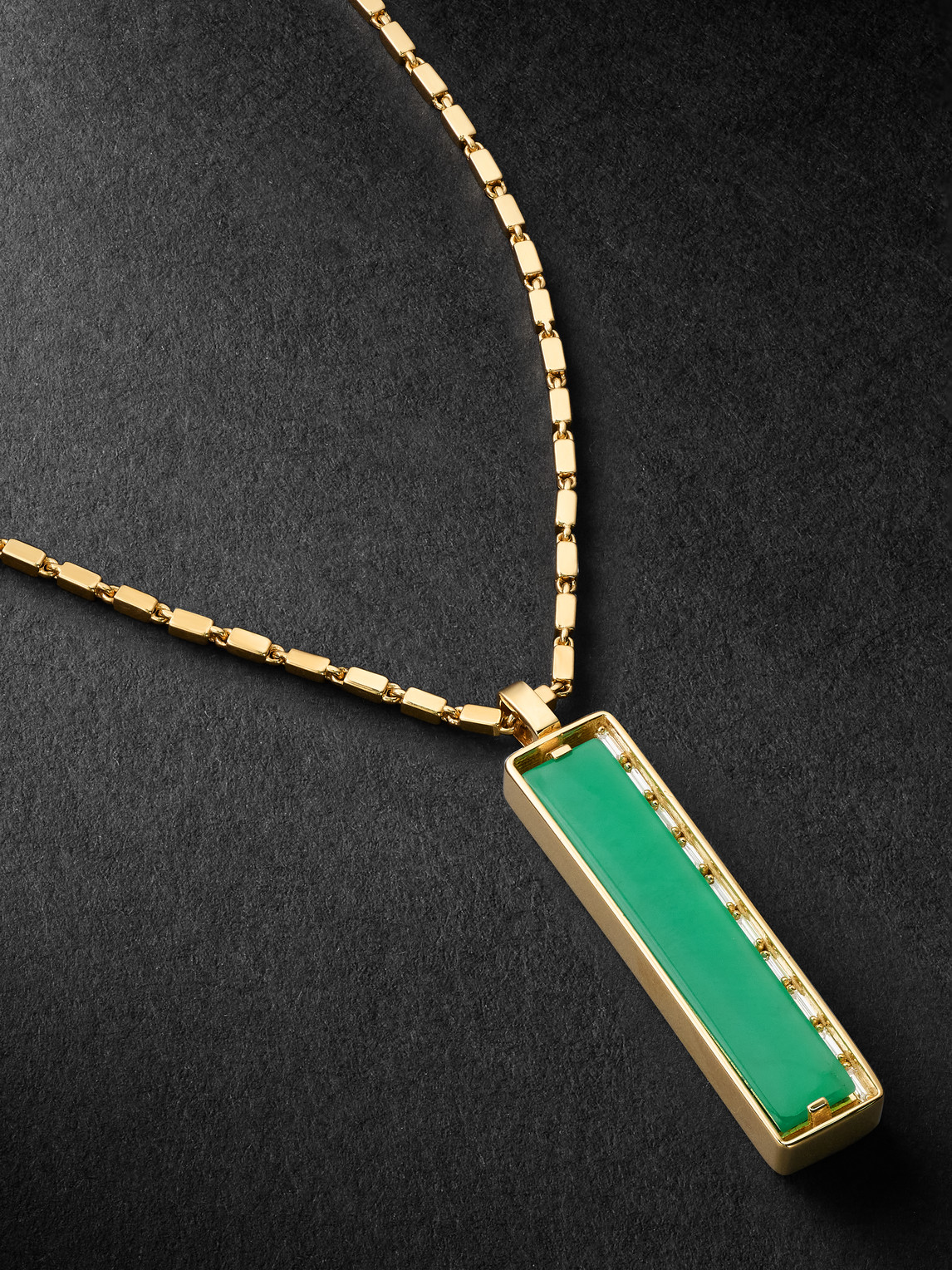 Shop Suzanne Kalan Gold, Chalcedony And Diamond Necklace In Green