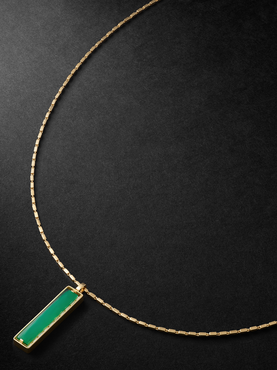 Suzanne Kalan 18-karat Gold, Chalcedony And Diamond Necklace In Green
