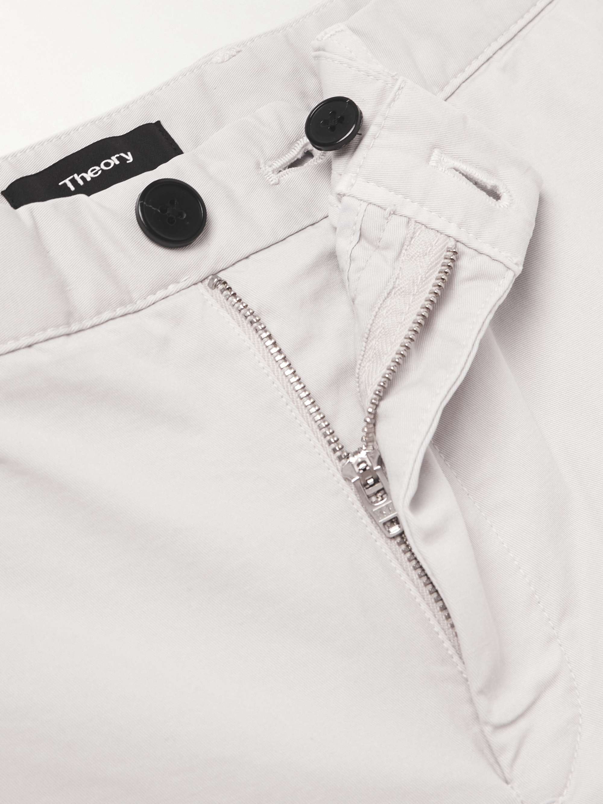 THEORY Zaine Straight-Leg Stretch-Cotton Chino Shorts