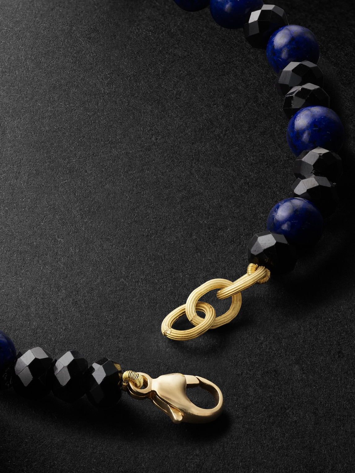 Shop Elhanati Mezuzah Gold, Lapis Lazuli And Spinel Beaded Bracelet