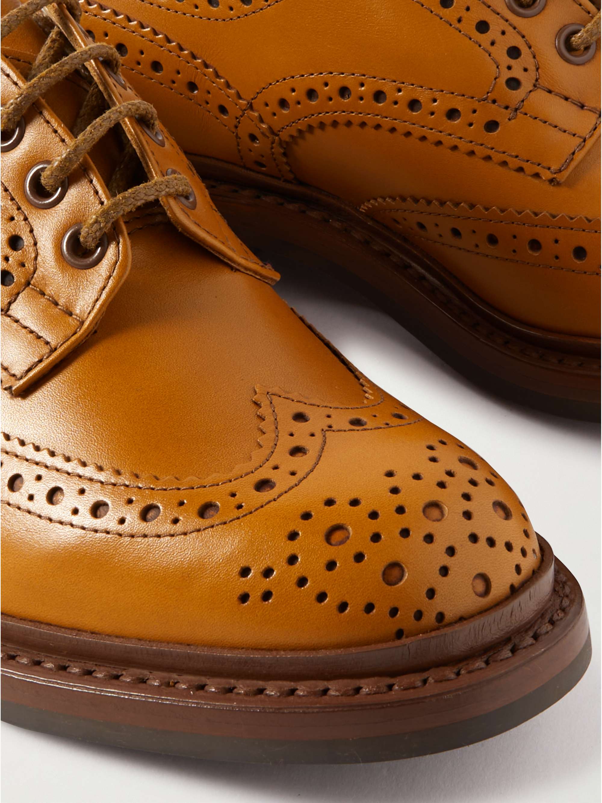 Stanley, Mens Brogues in Ginger Burnished Nubuck