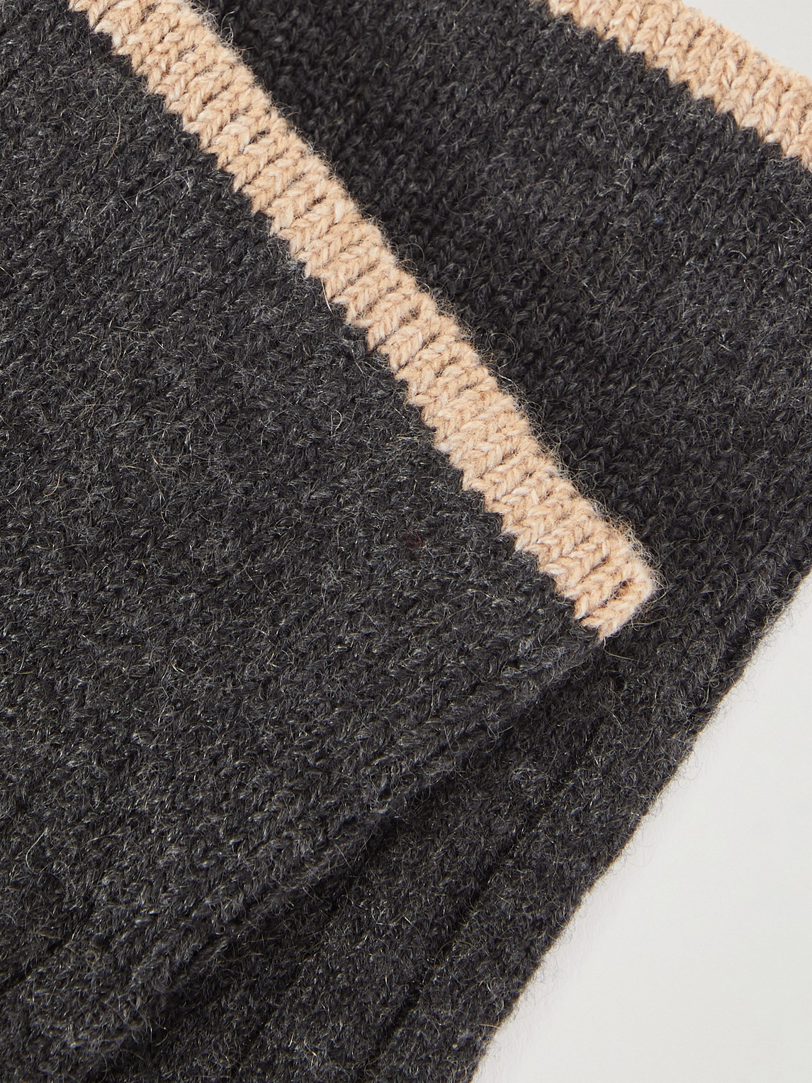 Shop Brunello Cucinelli Ribbed Cashmere Socks In Gray