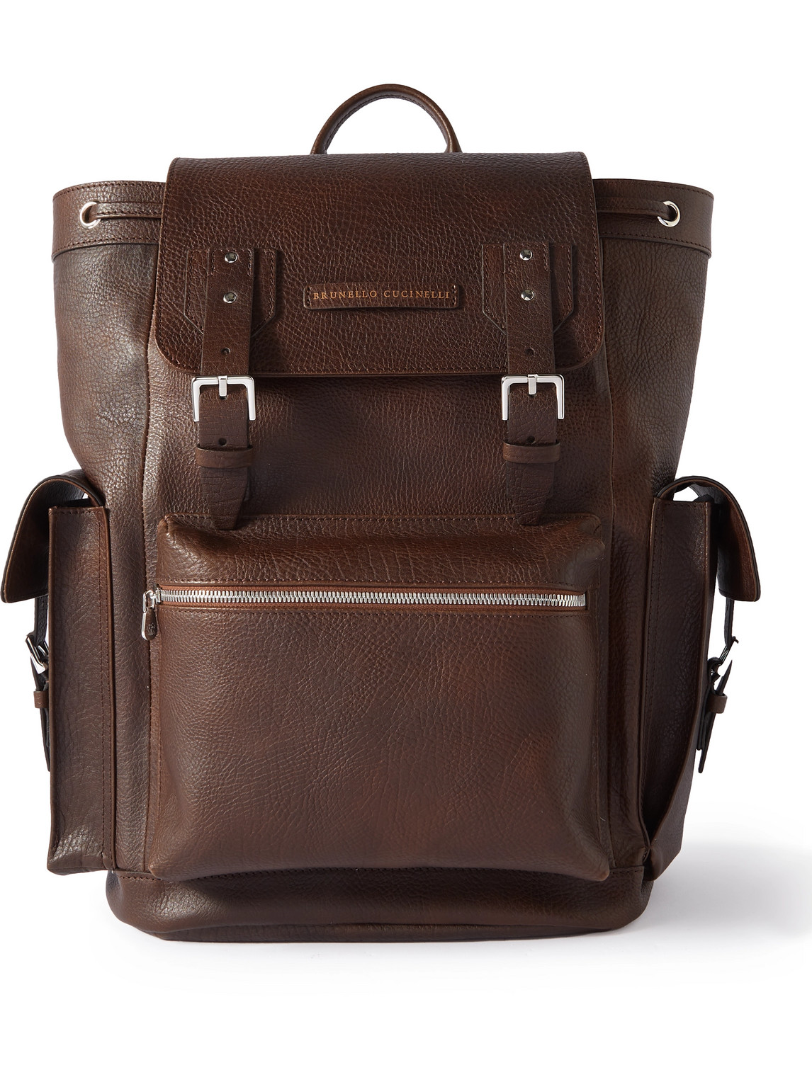 Brunello Cucinelli Leather Backpack In Brown