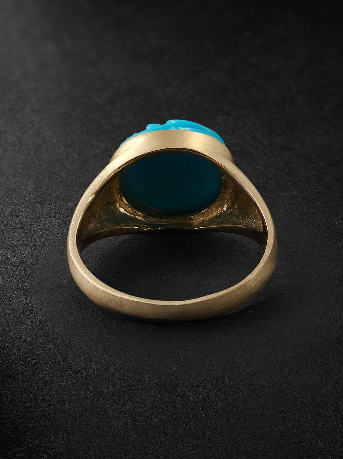 Shop Jacquie Aiche Scarab Gold Turquoise Ring In Blue