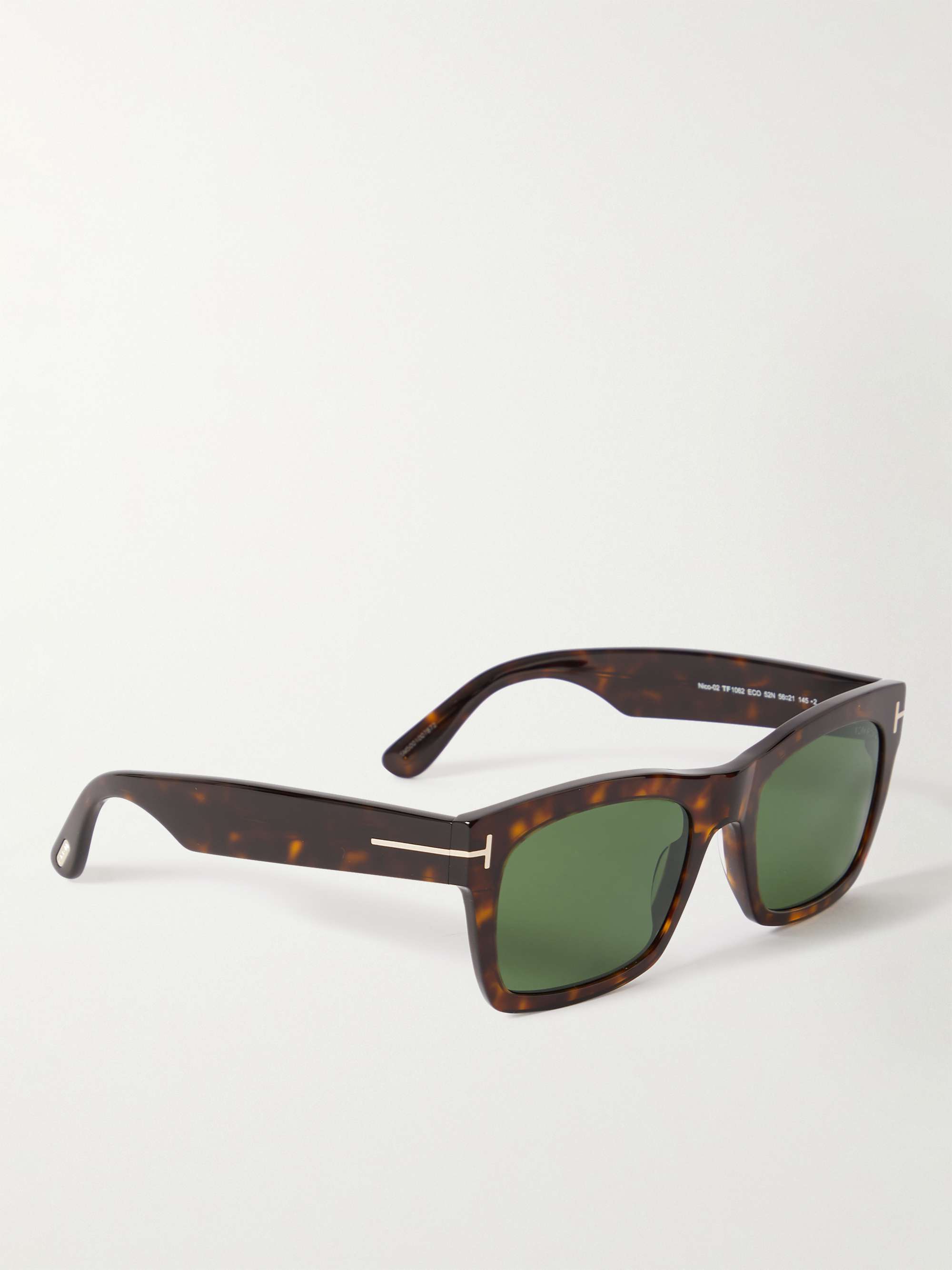 TOM FORD EYEWEAR Square-Frame Tortoiseshell Acetate Sunglasses for Men ...