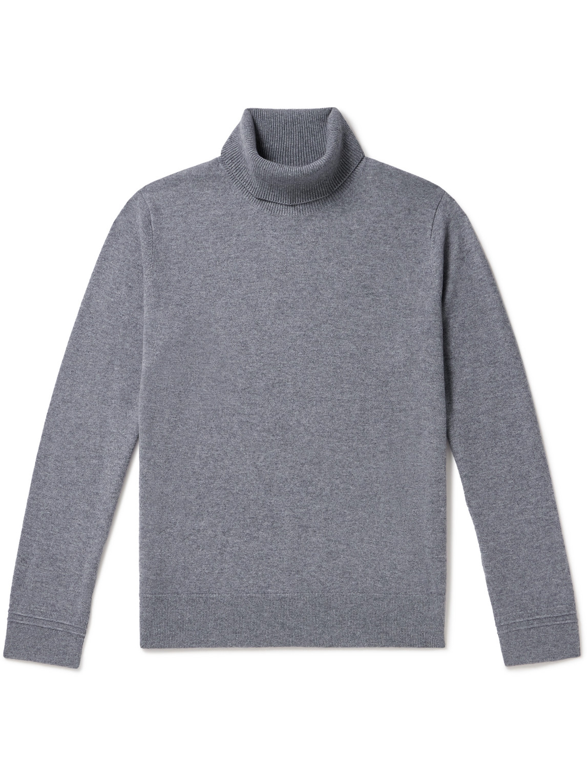 Mr P Cashmere Rollneck Sweater In Gray
