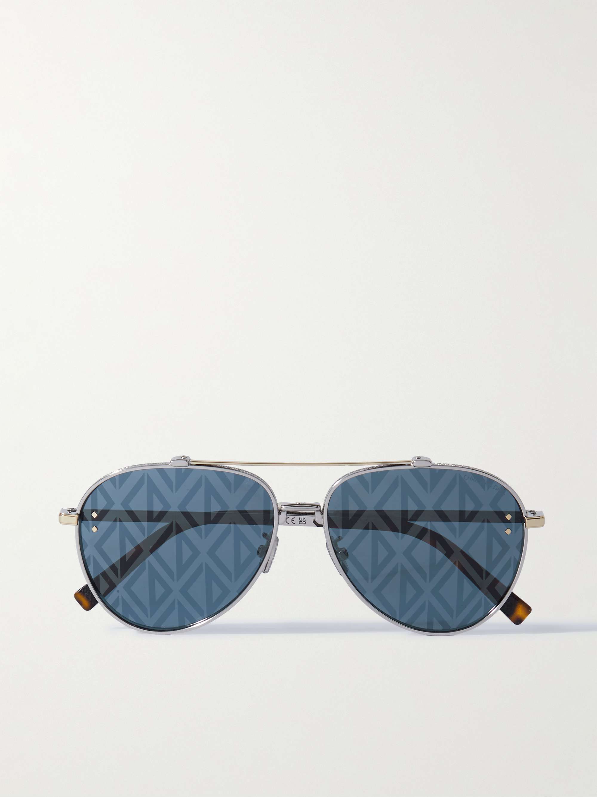 Louis Vuitton Silvertone Metal Aviator Sunglasses