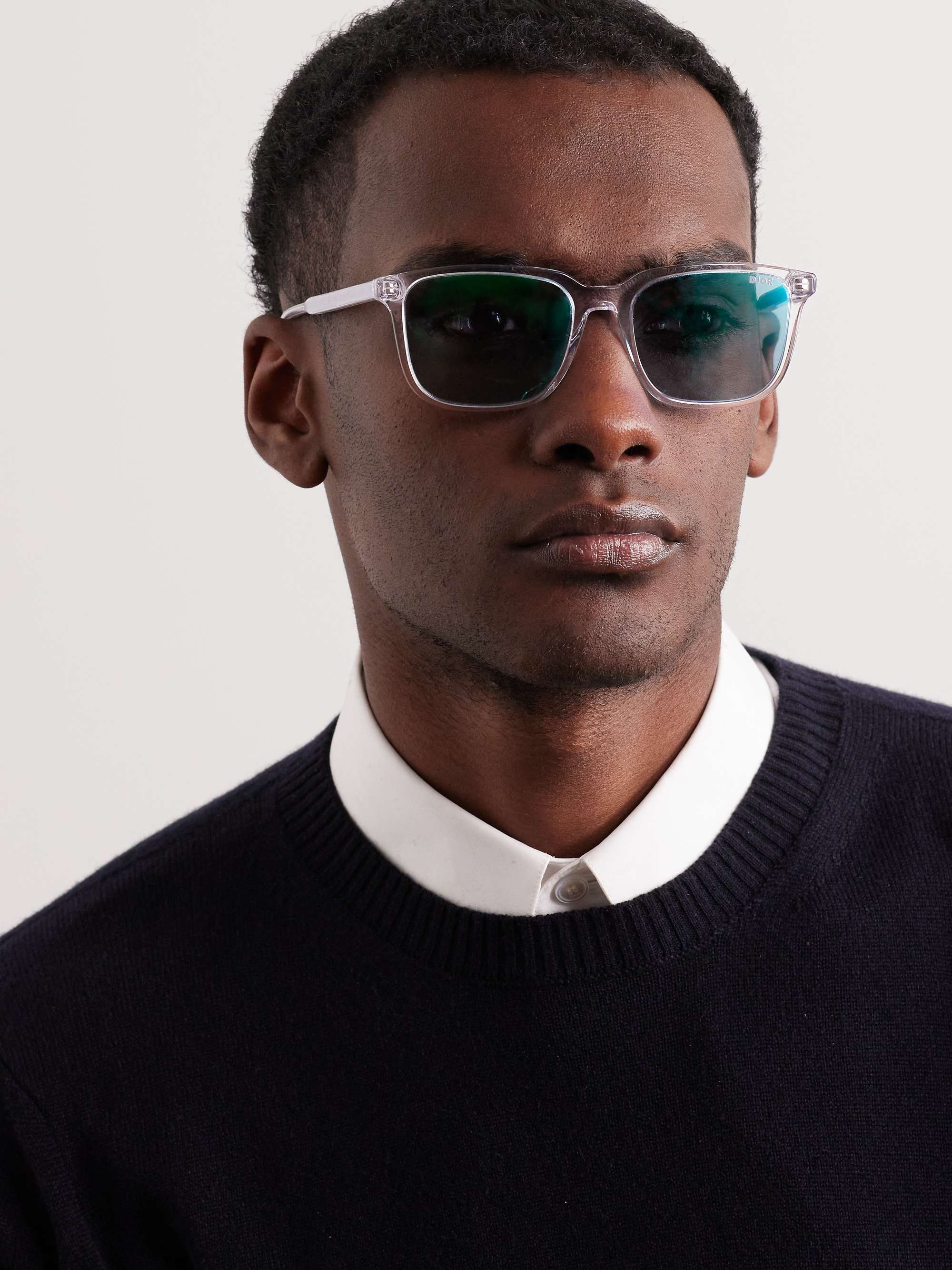 DIOR EYEWEAR InDior S1I Square-Frame Acetate Sunglasses for Men | MR PORTER