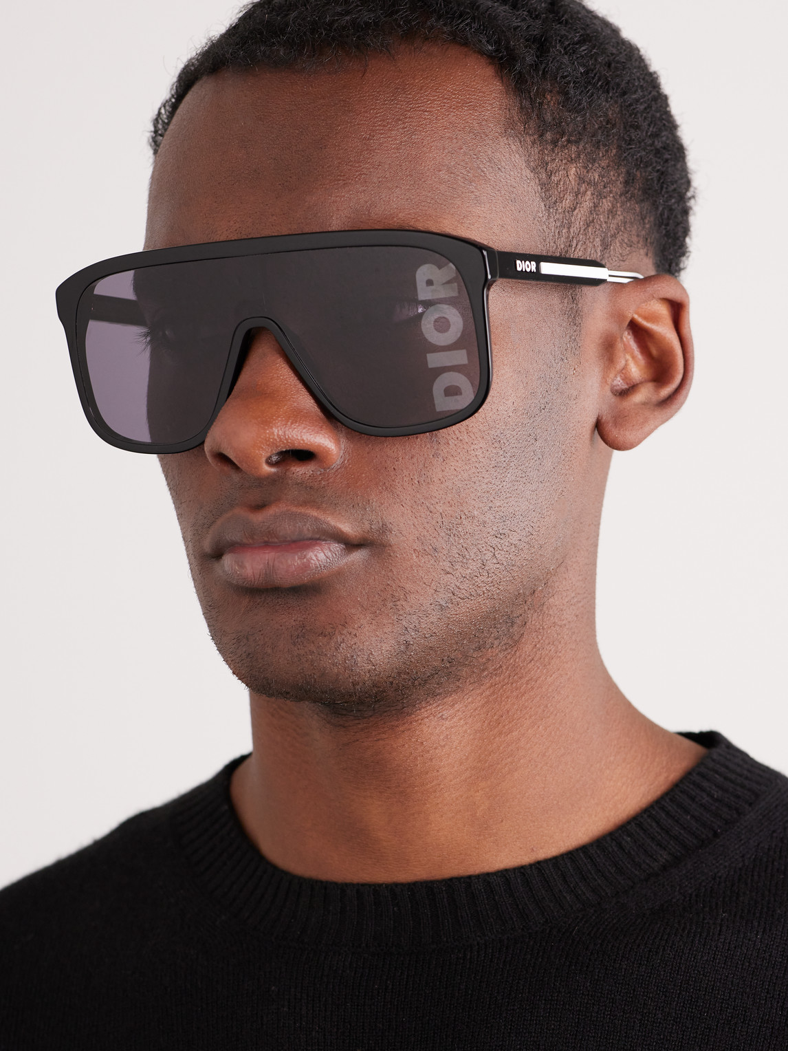 Shop Dior Fast M1i D-frame Acetate Sunglasses In Black