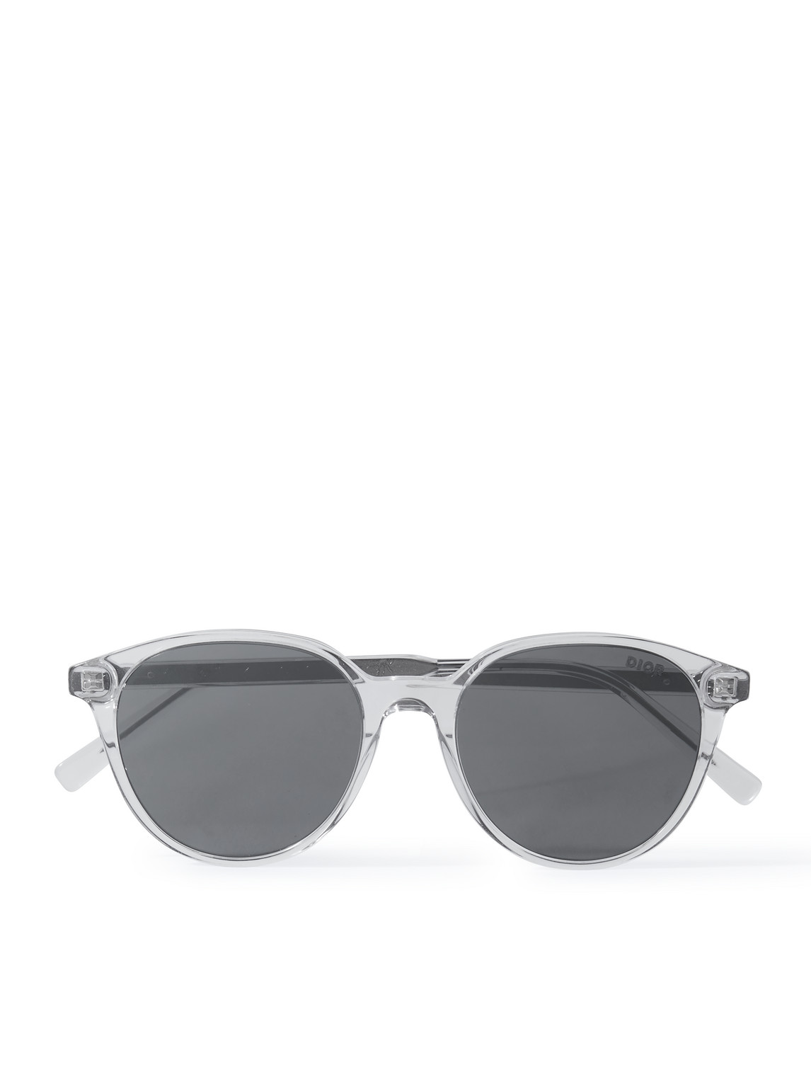 Dior In R1i Round-frame Acetate Sunglasses In Silver