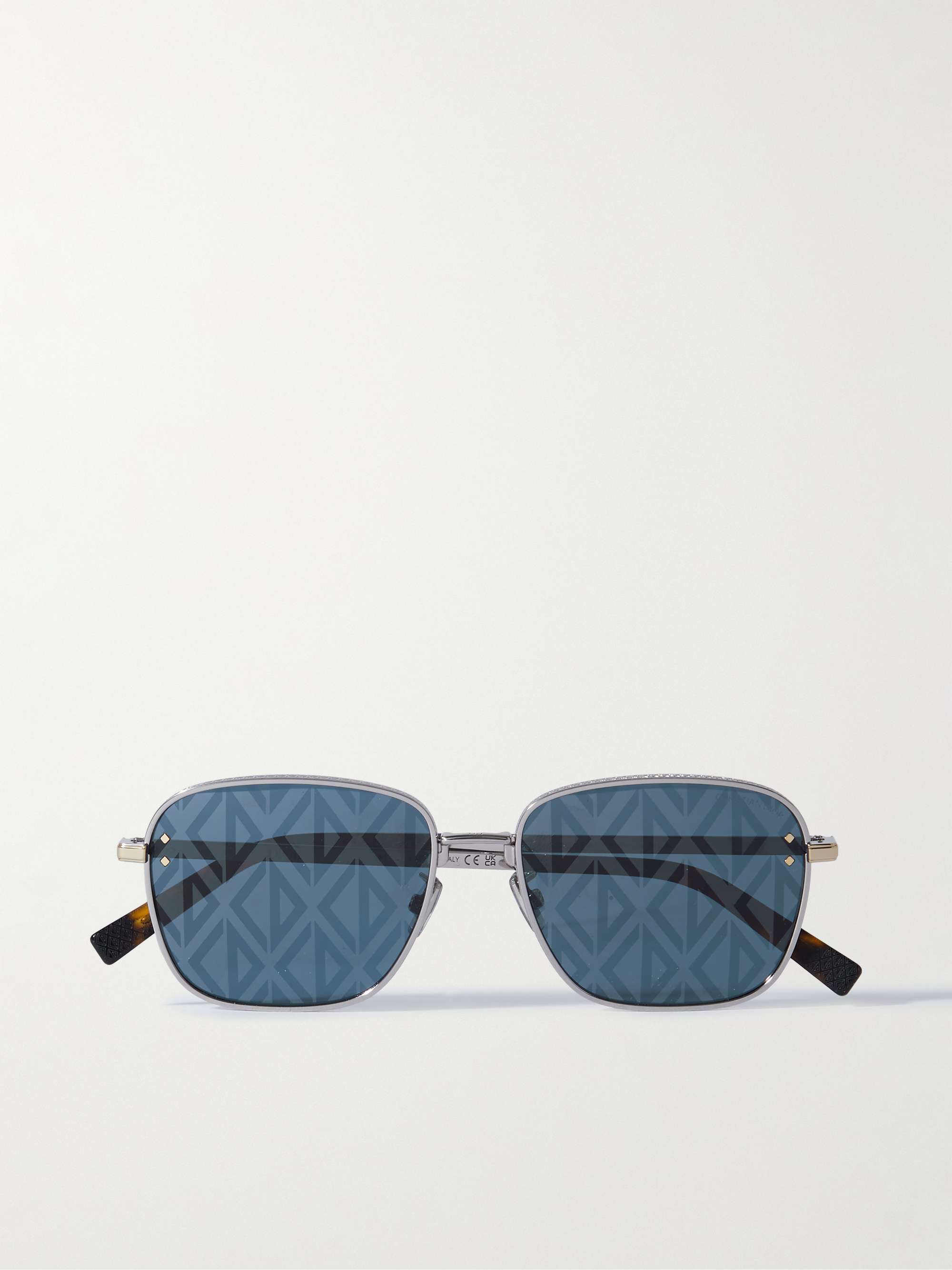 Occhiali da sole in acetato e metallo argentato con montatura D frame CD Diamond S4U DIOR EYEWEAR da uomo MR PORTER
