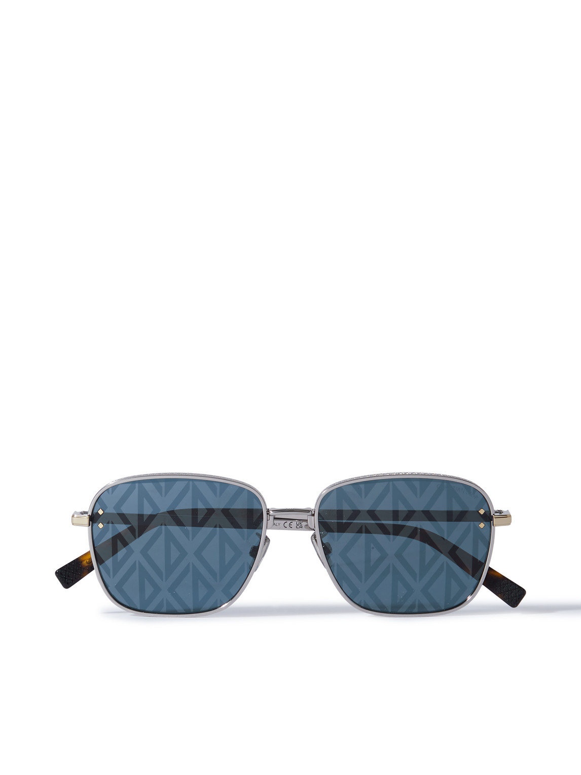 Dior Cd Diamond S4u D-frame Silver-tone And Acetate Sunglasses
