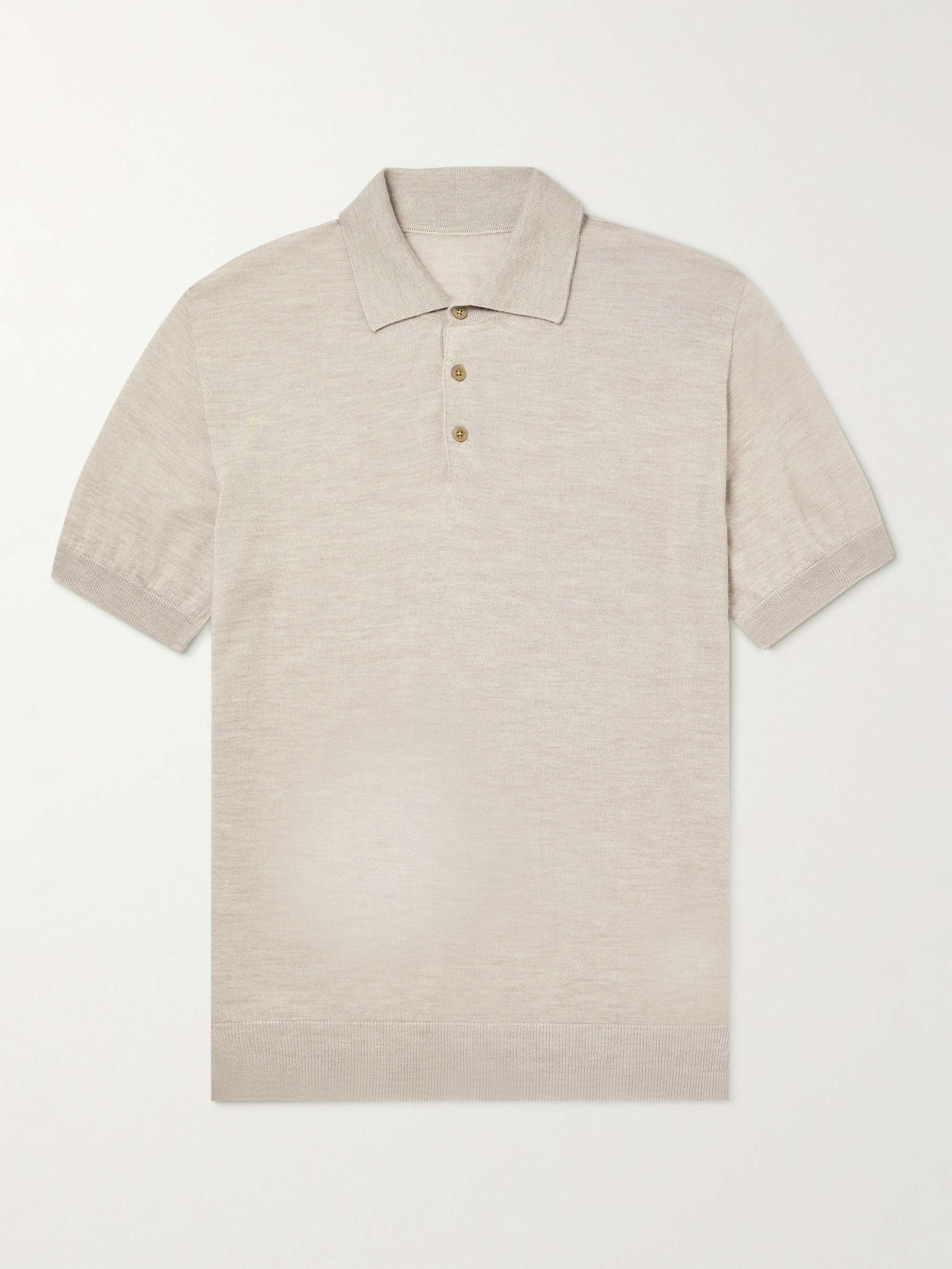 SAMAN AMEL Cashmere and Silk-Blend Polo Shirt for Men | MR PORTER