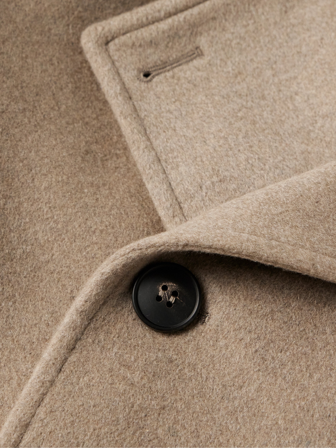 Shop Saman Amel Double-breasted Cashmere Coat In Neutrals
