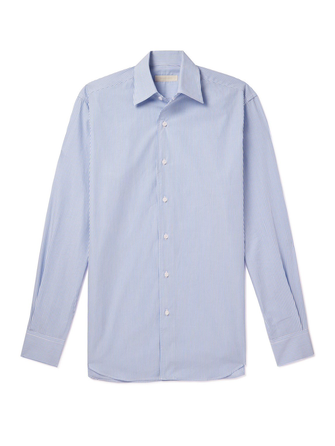 Saman Amel Striped Cotton-poplin Shirt In Blue