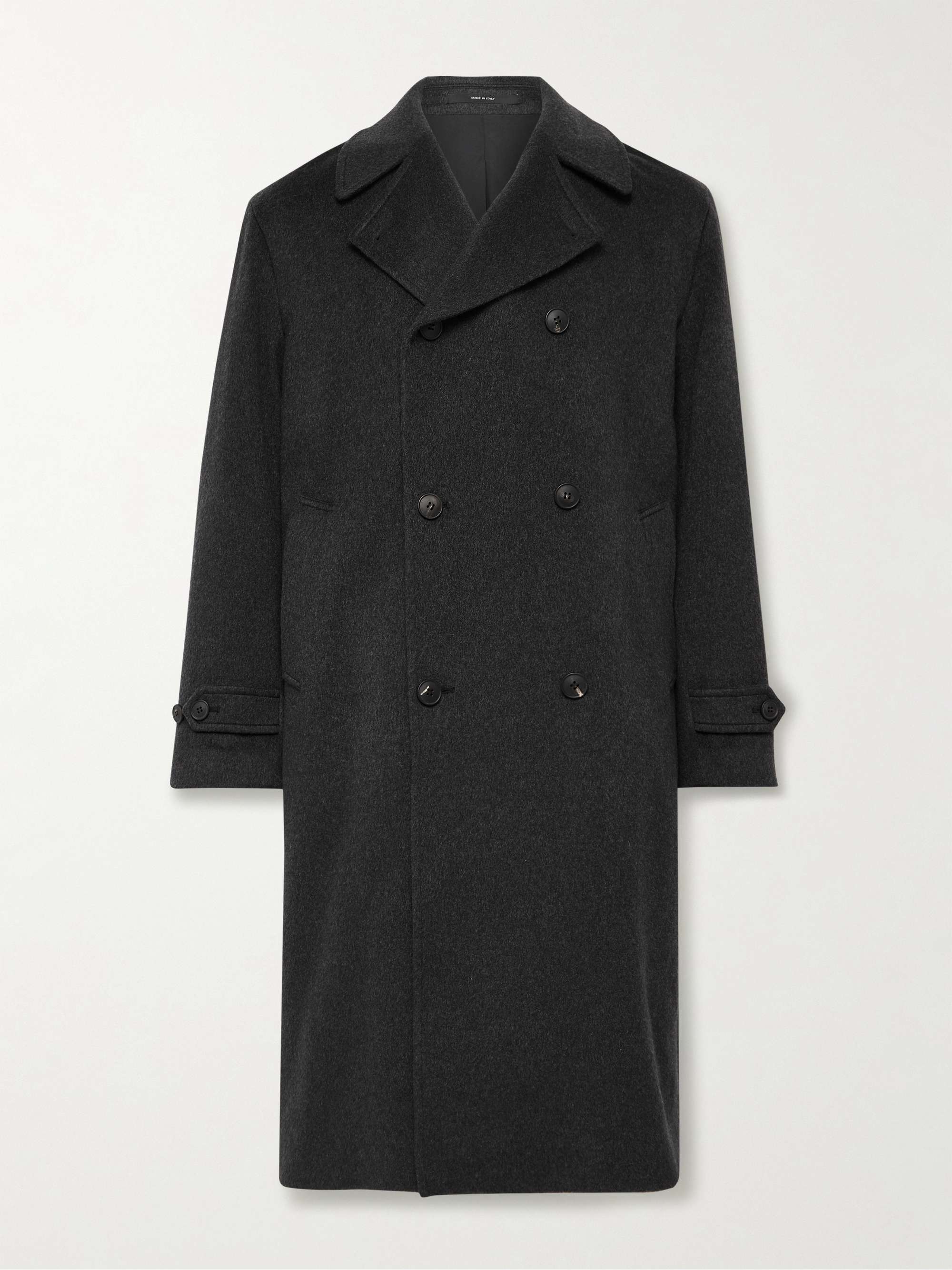 SAMAN AMEL Double Breasted Brushed Cashmere Overcoat for Men MR PORTER