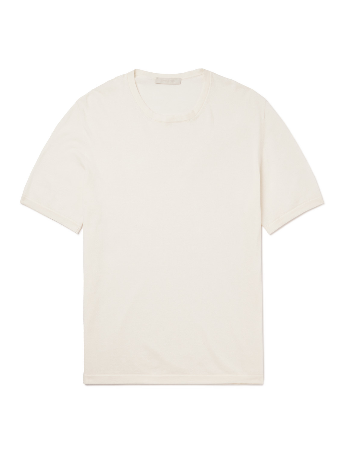 Saman Amel Slim-fit Cotton And Cashmere-blend T-shirt In Neutrals