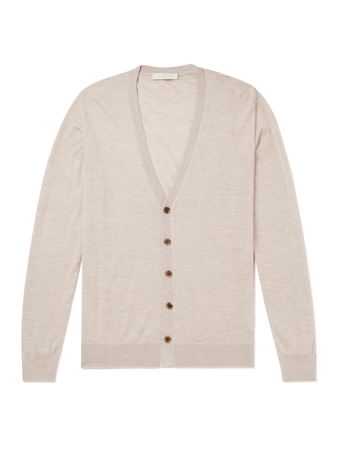 Saman Amel Cashmere And Silk-blend Cardigan In Neutrals